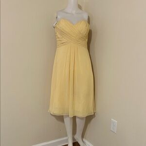 Bill Levkoff Strapless Yellow Dress
